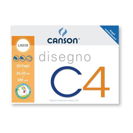 Canson C4 Blocco di carta da disegno 20 fogli