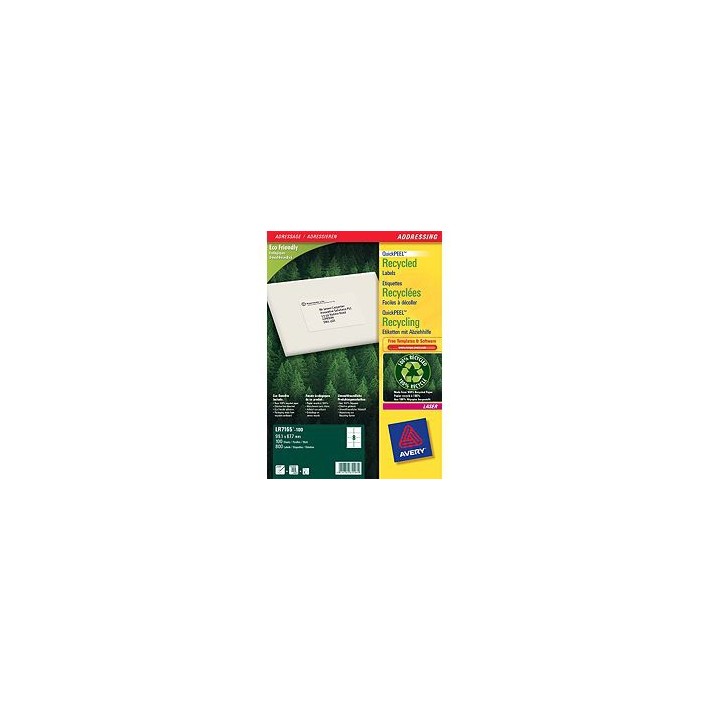 Avery QuickPEEL etichetta autoadesiva Bianco 800 pz
