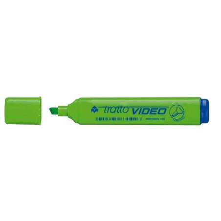 Tratto Video evidenziatore 12 pz Punta smussata Verde