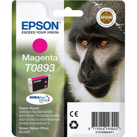 Epson Monkey Inchiostro magenta singolo DURABrite Ultra Scimmia T0893