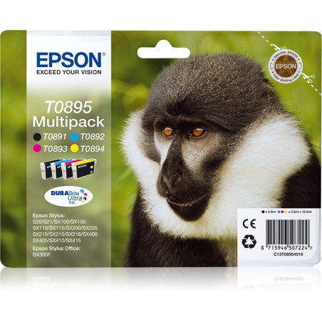 Epson Monkey Multipack 4 colori DURABrite Ultra Scimmia T0895