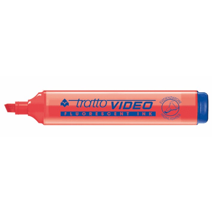 Tratto 830206 evidenziatore 1 pz Punta smussata Rosso