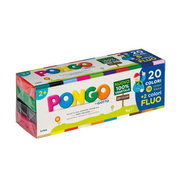 Giotto F601000 composto per ceramica e modellazione Argilla da modellazione 1 kg Colori assortiti 20 pz