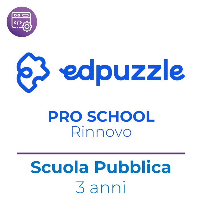 EdPuzzle Pro School - Rinnovo - Scuola Pubblica - Docenti e Studenti illimitati - 3 Anni