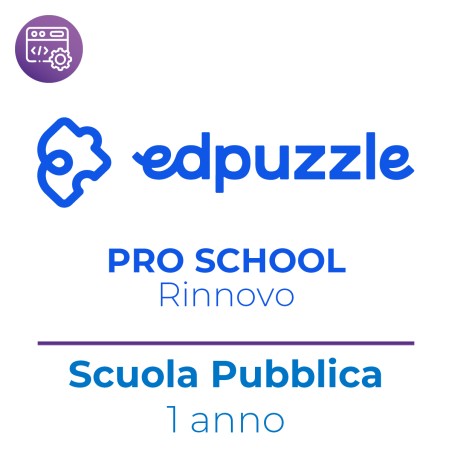 EdPuzzle Pro School - Rinnovo - Scuola Pubblica - Docenti e Studenti illimitati - 1 Anno