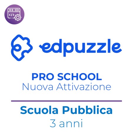 EdPuzzle Pro School - Nuova Attivazione - Scuola Pubblica - Docenti e Studenti illimitati - 3 Anni