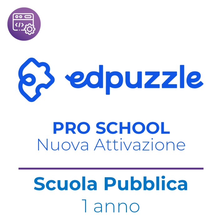 EdPuzzle Pro School - Nuova Attivazione - Scuola Pubblica - Docenti e Studenti illimitati - 1 Anno
