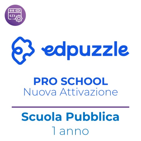 EdPuzzle Pro School - Nuova Attivazione - Scuola Pubblica - Docenti e Studenti illimitati - 1 Anno