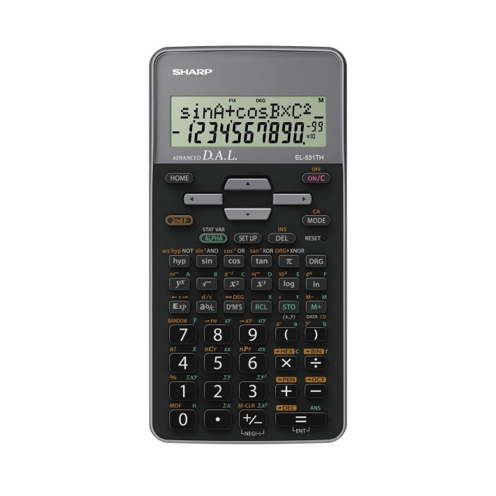 Sharp EL-531TH calcolatrice Tasca Calcolatrice scientifica Nero, Grigio