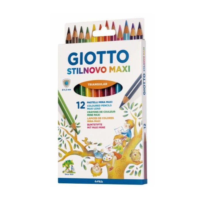 Giotto F225900 pastello colorato Colori assortiti 12 pz