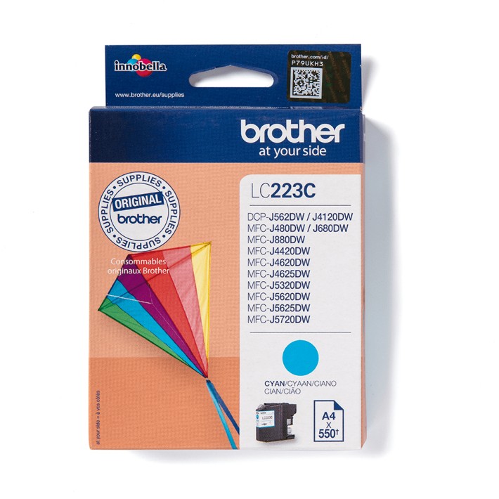 Brother LC223C cartuccia d'inchiostro 1 pz Originale Ciano