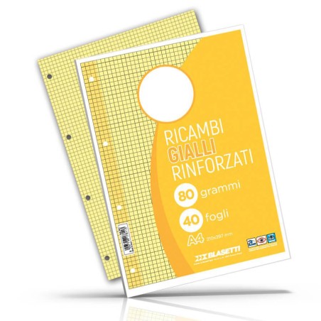 Blasetti 7812 ricambi per quaderni 210 x 297 mm (A4) 40 fogli