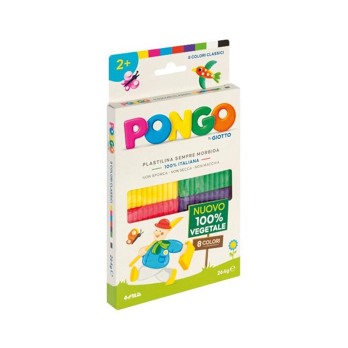 Giotto F603000 composto per ceramica e modellazione Argilla da modellazione 264 g Colori assortiti 8 pz
