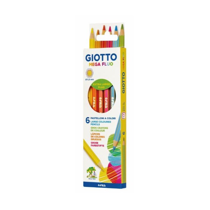 Giotto F225700 pastello colorato Colori assortiti 6 pz