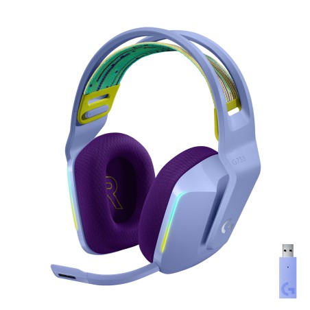 Logitech G G733 Auricolare Wireless A Padiglione Gaming Lillà