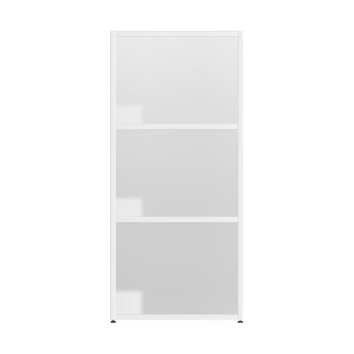 Armadiatura Chiusa Edera Base Rettangolare a 3 Comparti - Dimensioni 53,7 x 45 x 116,5 cm - Colore Bianco