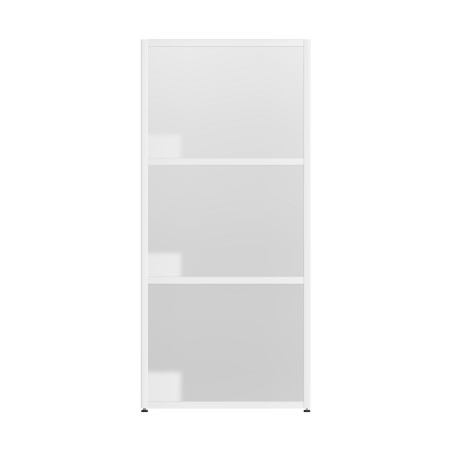 Armadiatura Chiusa Edera Base Rettangolare a 3 Comparti - Dimensioni 53,7 x 45 x 116,5 cm - Colore Bianco