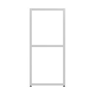 Armadiatura Aperta Edera Base Rettangolare a 2 Comparti - Dimensioni 36,6 x 45 x 79 cm - Colore Bianco 2