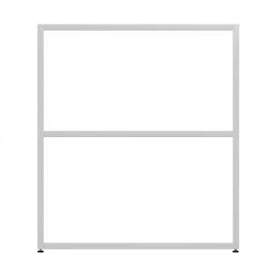 Armadiatura Aperta Edera Base Rettangolare a 2 Comparti - Dimensioni 70,8 x 45 x 79 cm - Colore Bianco 2