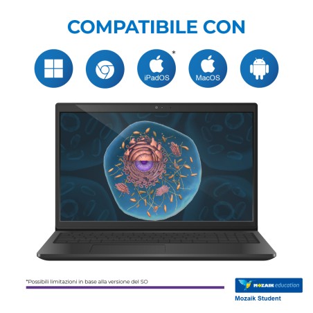Mozaik STUDENT– Licenza Utente/Studente - Abbonamento 1 Anno – Multipiattaforma – Inclusa XR Extended Reality - Ita