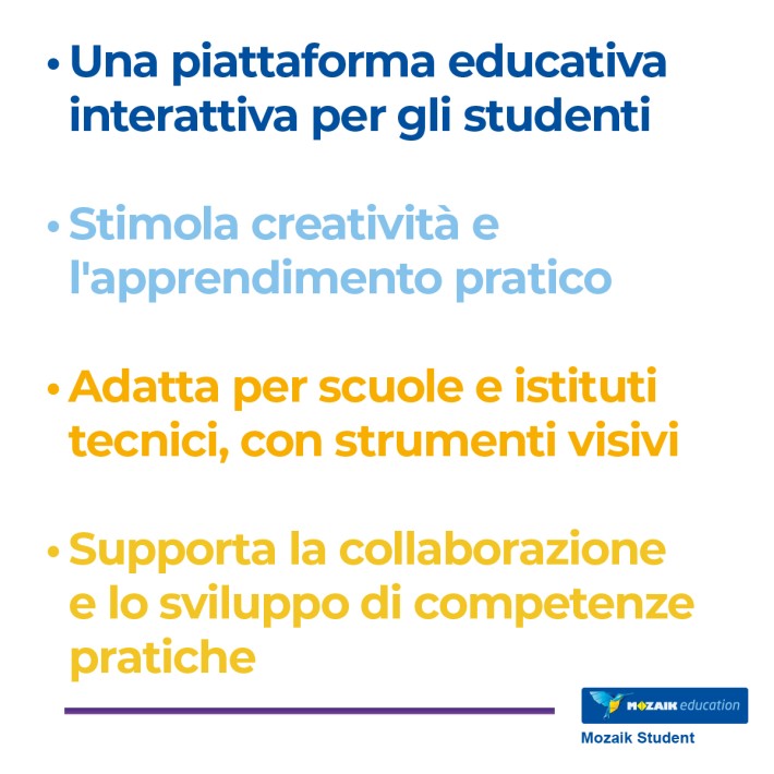 Mozaik STUDENT– Licenza Utente/Studente - Abbonamento 2 Anni – Multipiattaforma –  Inclusa XR Extended Reality  - Italiano