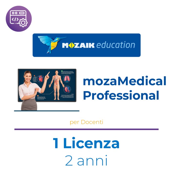 Mozaik mozaMedical PROFESSIONAL - 1 Utente/Docente  - Abbonamento 2 Anni - Multipiattaforma - Inglese