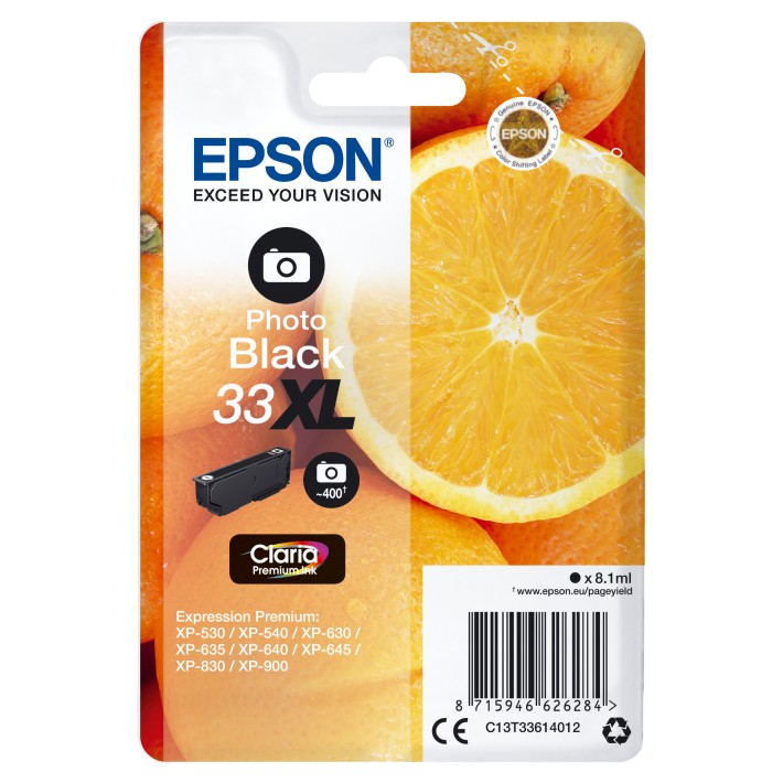 Epson Oranges Inchiostro nero fotografico singolo Claria Premium Arance 33XL
