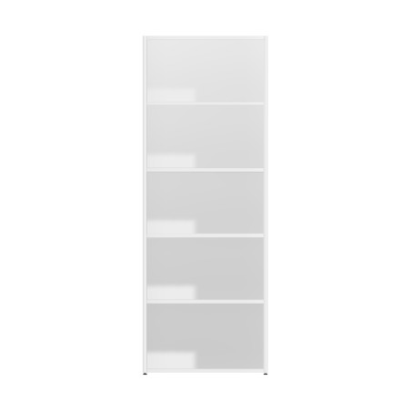 Armadiatura Chiusa Edera Base Rettangolare a 5 Comparti - Dimensioni 70,8 x 45 x 191 cm - Colore Bianco