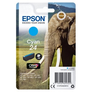 Epson Elephant Inchiostro ciano singolo Claria Photo HD Elefante 24