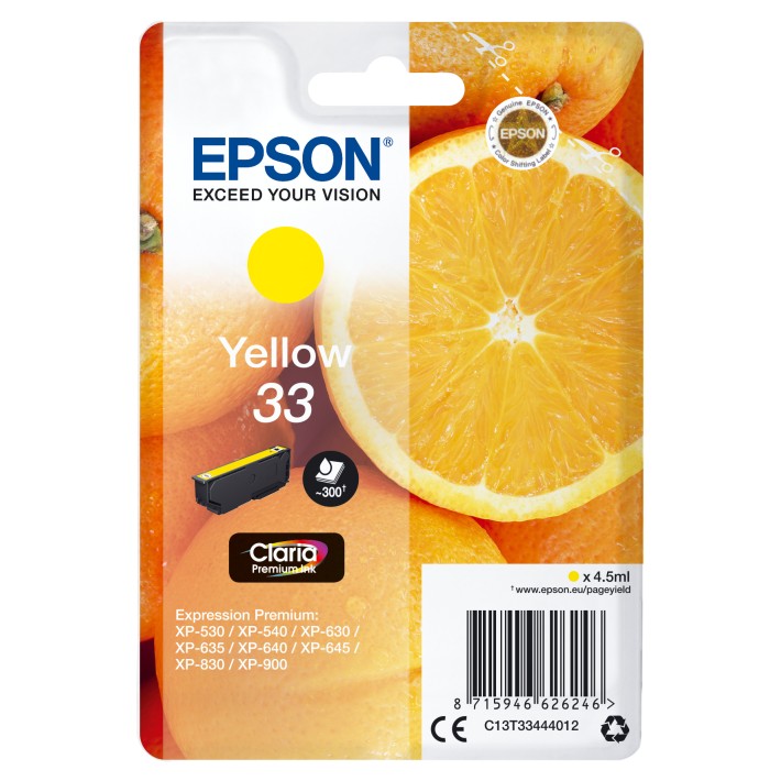 Epson Oranges Inchiostro giallo singolo Claria Premium Arance 33