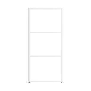 Armadiatura Aperta Edera Base Rettangolare a 3 Comparti - Dimensioni 53,7 x 45 x 116,5 cm - Colore Bianco 2