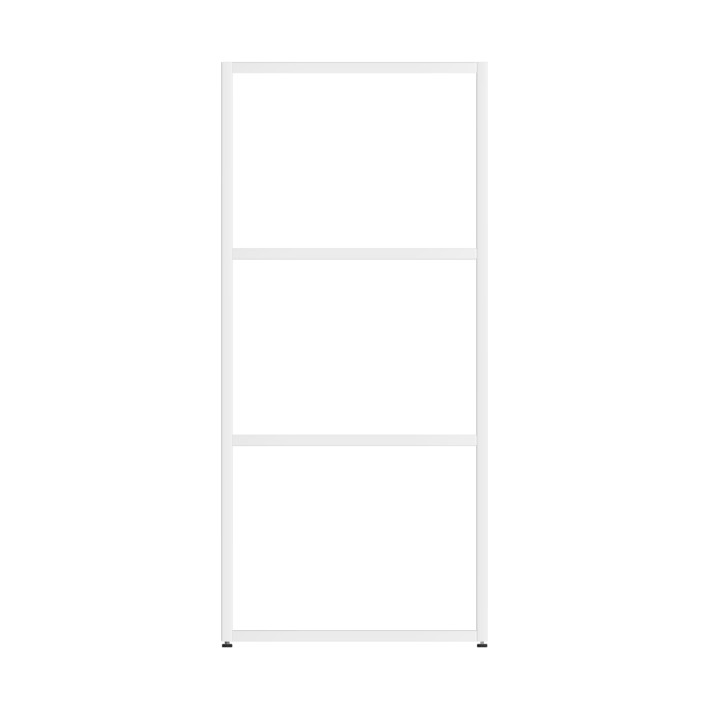 Armadiatura Aperta Edera Base Rettangolare a 3 Comparti - Dimensioni 53,7 x 45 x 116,5 cm - Colore Bianco