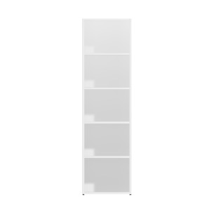 Armadiatura Chiusa Edera Base Rettangolare a 5 Comparti - Dimensioni 53,7 x 45 x 191 cm - Colore Bianco 2