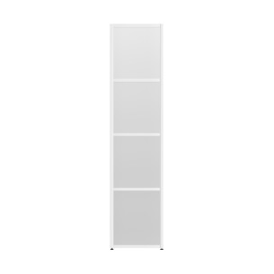 Armadiatura Chiusa Edera Base Rettangolare a 4 Comparti - Dimensioni 36,6 x 45 x 154 cm - Colore Bianco 2