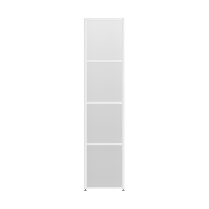 Armadiatura Chiusa Edera Base Rettangolare a 4 Comparti - Dimensioni 36,6 x 45 x 154 cm - Colore Bianco