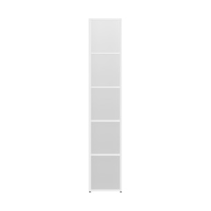 Armadiatura Chiusa Edera Base Rettangolare a 5 Comparti - Dimensioni 36,6 x 45 x 191 cm - Colore Bianco 2