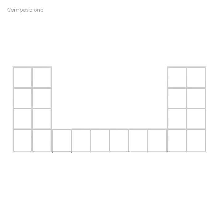 Armadio Composizione Edera - Dimensioni 350 x 45 x 154 cm - Colore Bianco