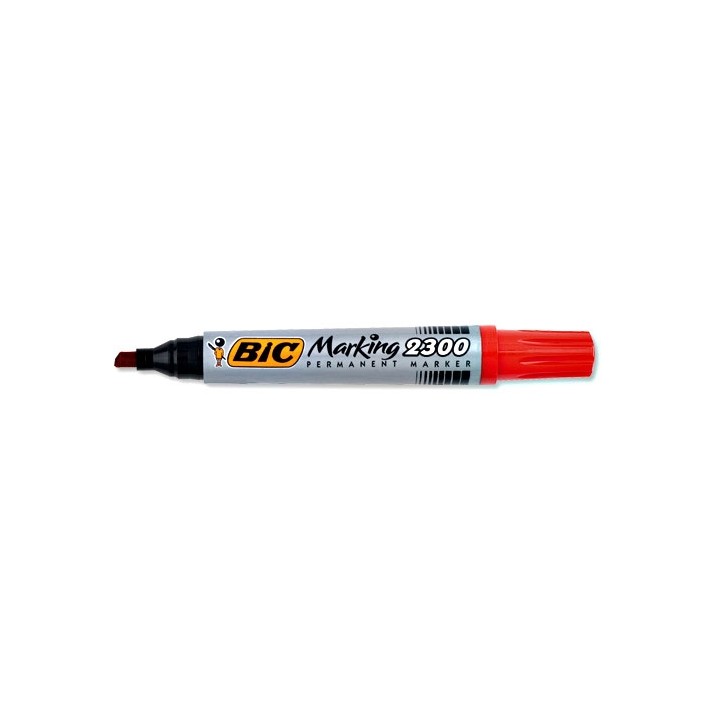 BIC Marking 2300 marcatore permanente Punta smussata Rosso 12 pz