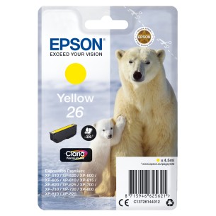 Epson Polar bear Inchiostro giallo singolo Claria Premium Orso bianco 26