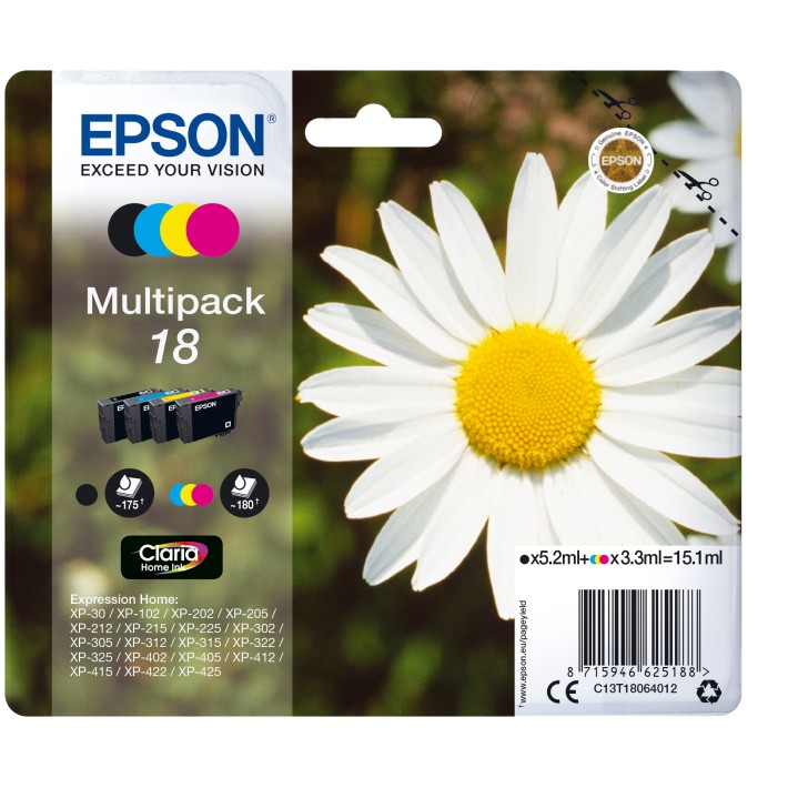 Epson Daisy Multipack 4 colori Claria Home Margherita 18