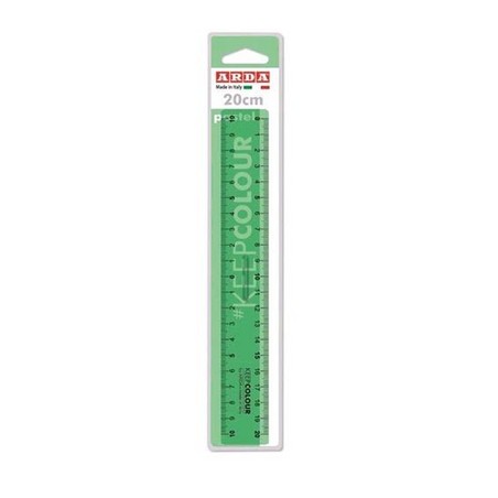 ARDA KCP20P righello Righello da scrivania 200 mm Plastica Verde 1 pz