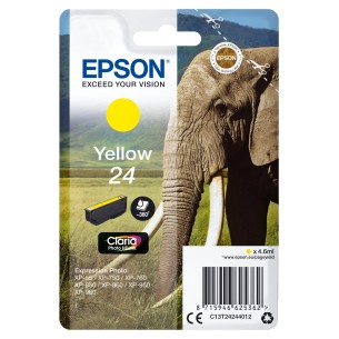 Epson Elephant Inchiostro giallo singolo Claria Photo HD Elefante 24