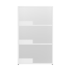 Armadiatura Chiusa Edera Base Rettangolare a 3 Comparti - Dimensioni 70,8 x 45 x 116,5 cm - Colore Bianco 2