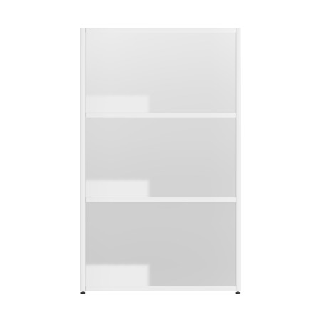 Armadiatura Chiusa Edera Base Rettangolare a 3 Comparti - Dimensioni 70,8 x 45 x 116,5 cm - Colore Bianco