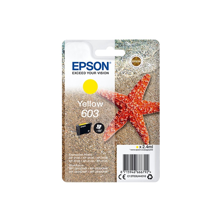 Epson Singlepack Yellow 603 Ink