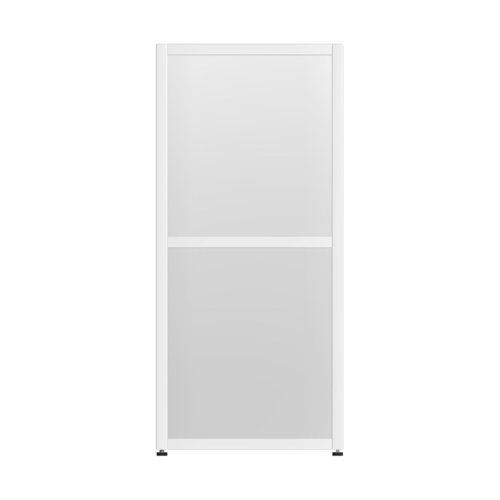 Armadiatura Chiusa Edera Base Rettangolare a 2 Comparti - Dimensioni 36,6 x 45 x 79 cm - Colore Bianco