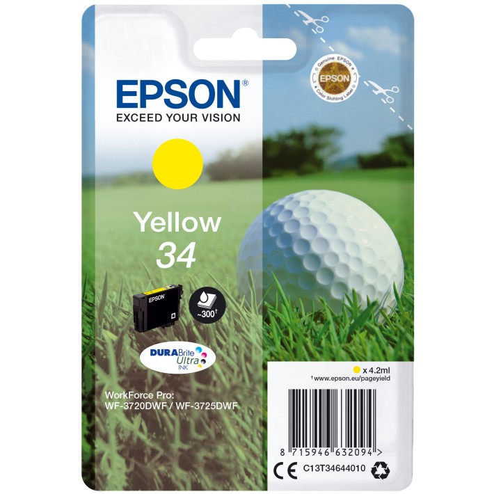 Epson Golf ball Inchiostro giallo singolo DURABrite Ultra Pallina da golf 34
