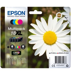 Epson Daisy Multipack 4 colori Claria Home Margherita 18XL
