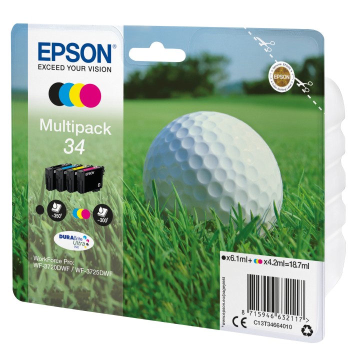 Epson Golf ball Multipack 4 colori DURABrite Ultra Pallina da golf 34