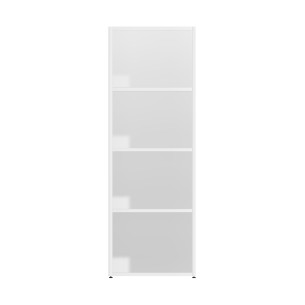 Armadiatura Chiusa Edera Base Rettangolare a 4 Comparti - Dimensioni 53,7 x 45 x 154 cm - Colore Bianco 2